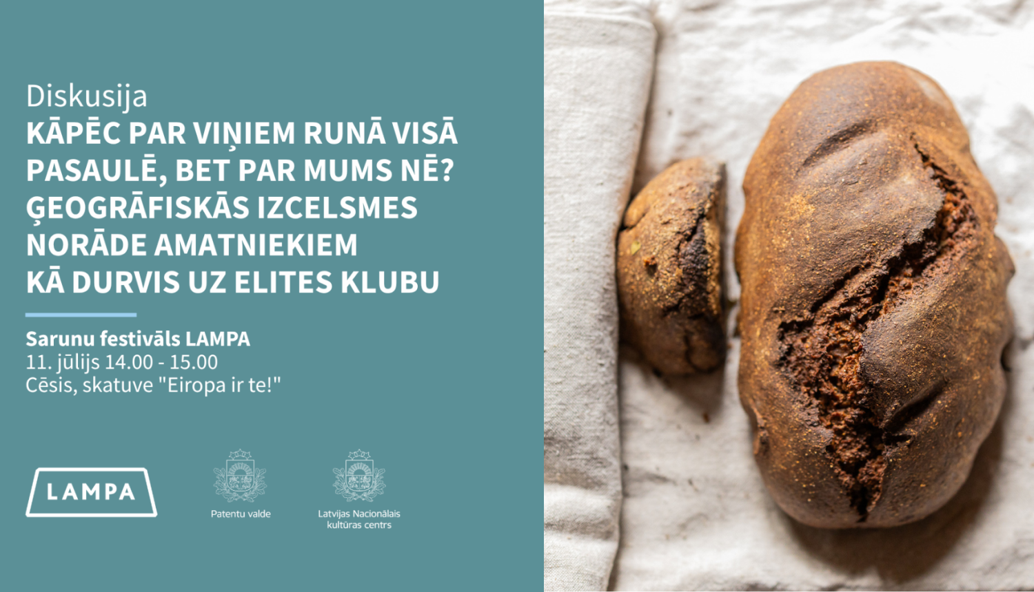 Brūns, mājās cepts maizes klaips uz balta auduma 
