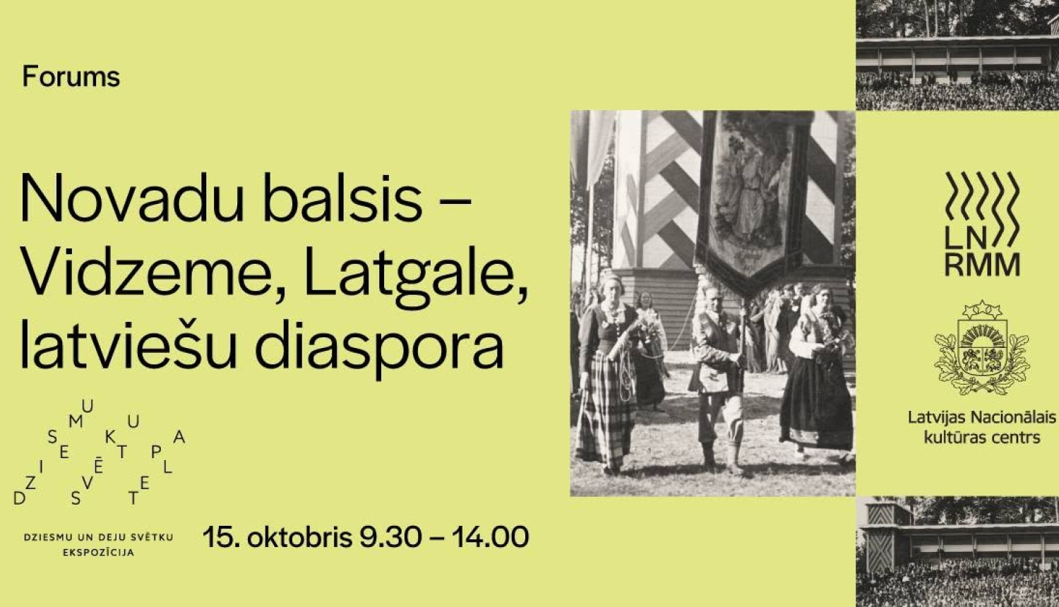 Informatīvs materiāls ar foruma nosaukumu "Novadu balsis - Vidzeme, Latgale, latviešu diaspora"