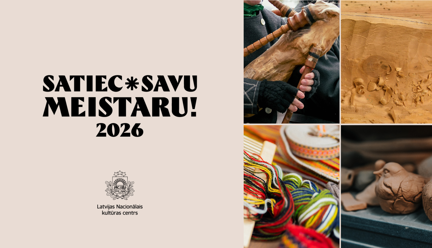 Četru bilžu kolāžā redzamas dažādas amatu prasmes