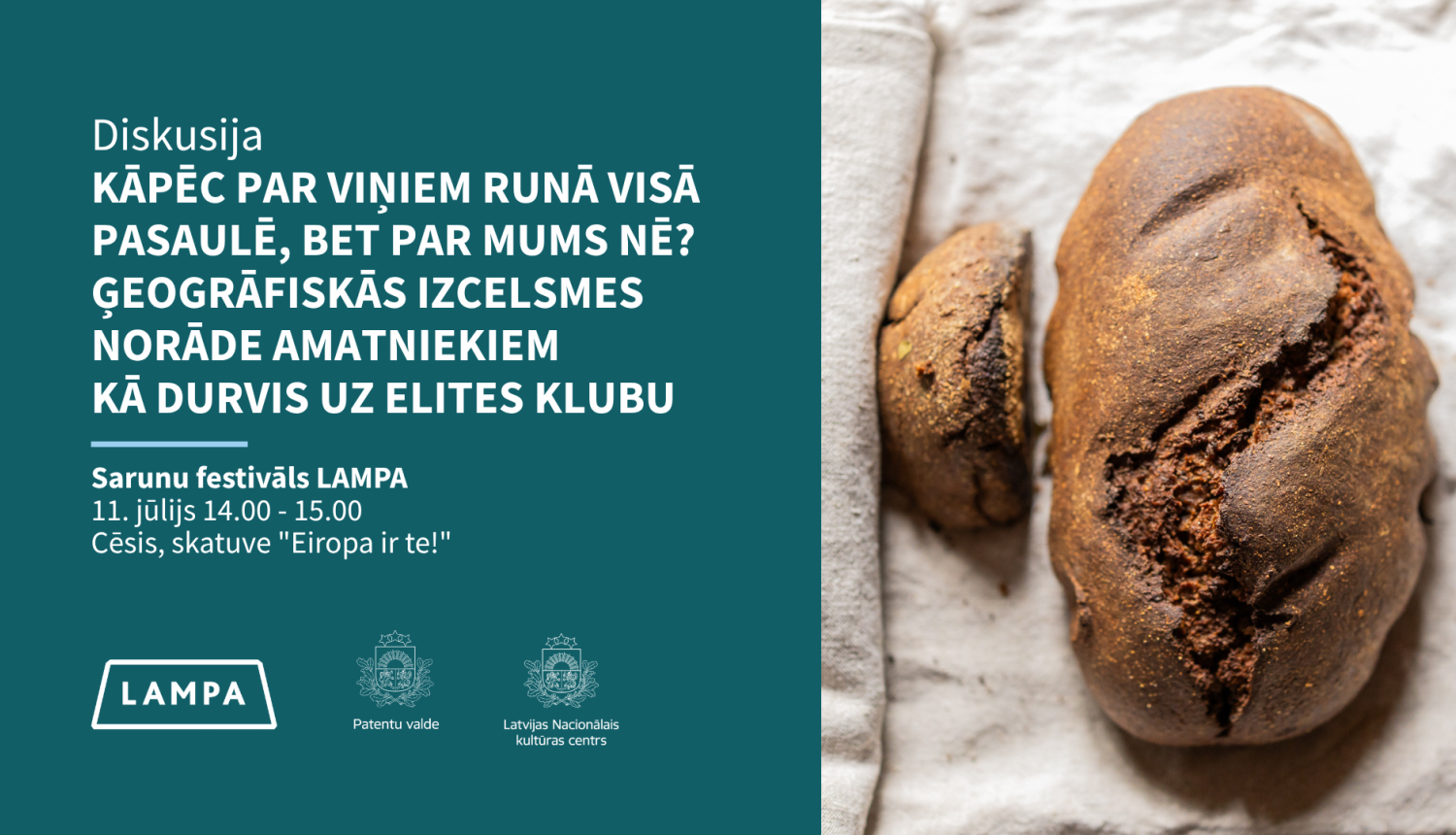 Maizes klaips uz balta auduma