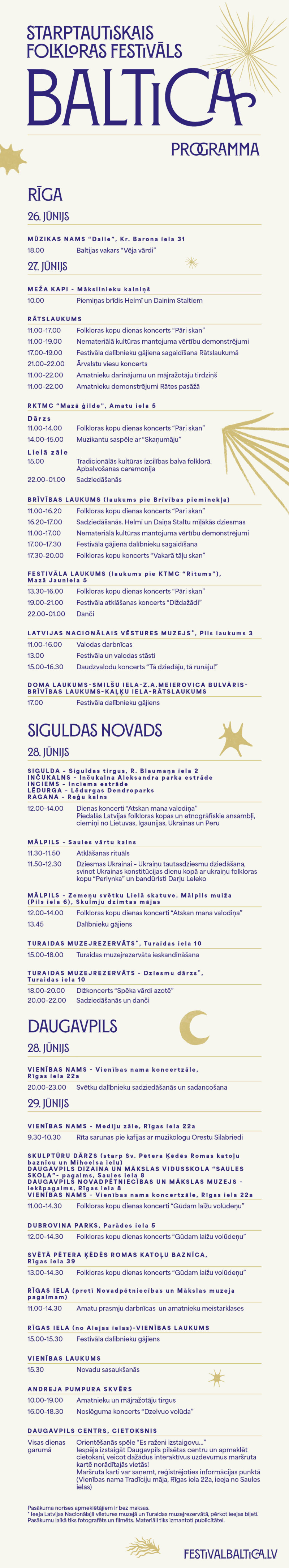 Baltica 2025 programma