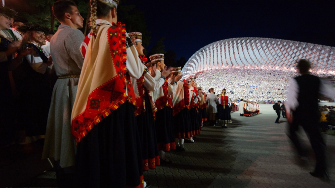 Dziesmu un deju svētku noslēguma koncerts Mežaparka Lielajā estrādē 2023. gadā.