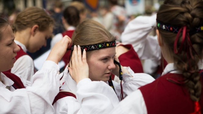 VIII Ziemeļu un Baltijas valstu Dziesmu svētku dalībnieku gājiens