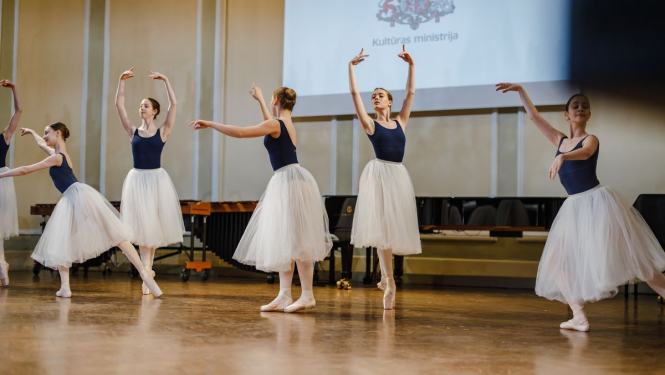 KM apbalvojuma ceremonijā 2024. gadā baleta skolas priekšnesums