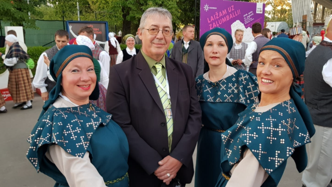 Deju svētku virsvadītājs Jānis Marcinkevičs