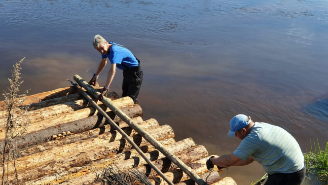 Gaujas plostu siešanas meistarklase