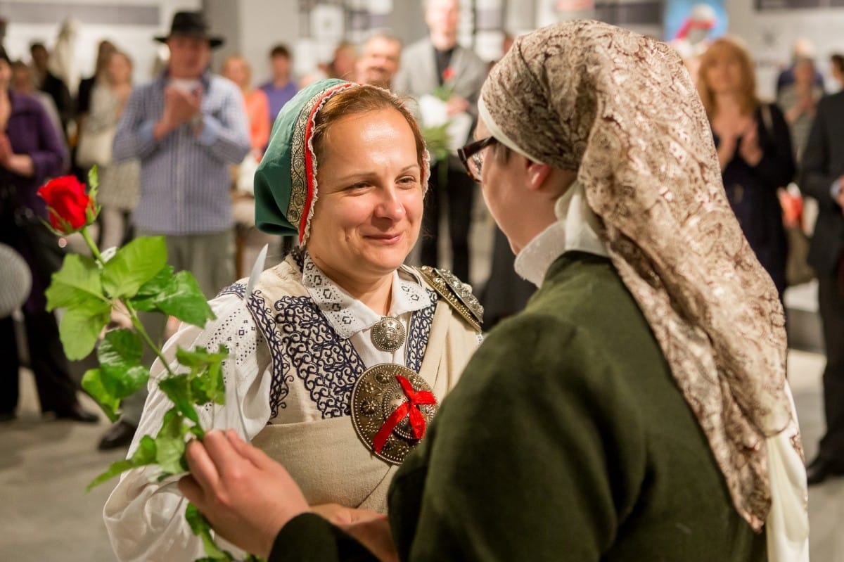 Izstādes „Latviskās dvēseles raksti” atklāšana