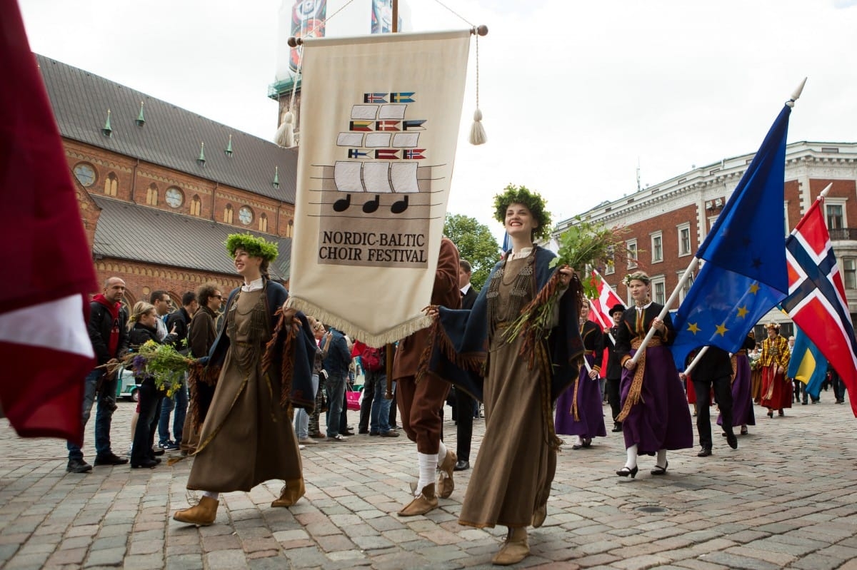 VIII Ziemeļu un Baltijas valstu Dziesmu svētku dalībnieku gājiens