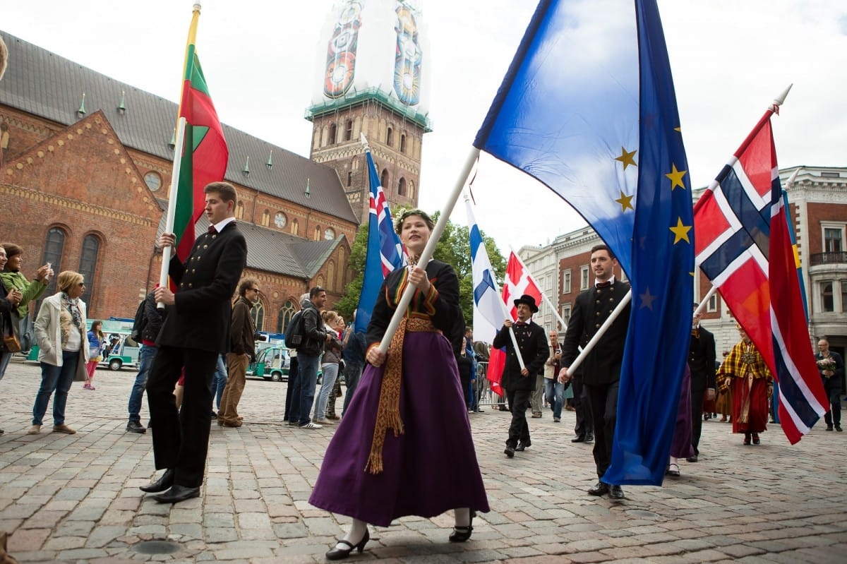 VIII Ziemeļu un Baltijas valstu Dziesmu svētku dalībnieku gājiens