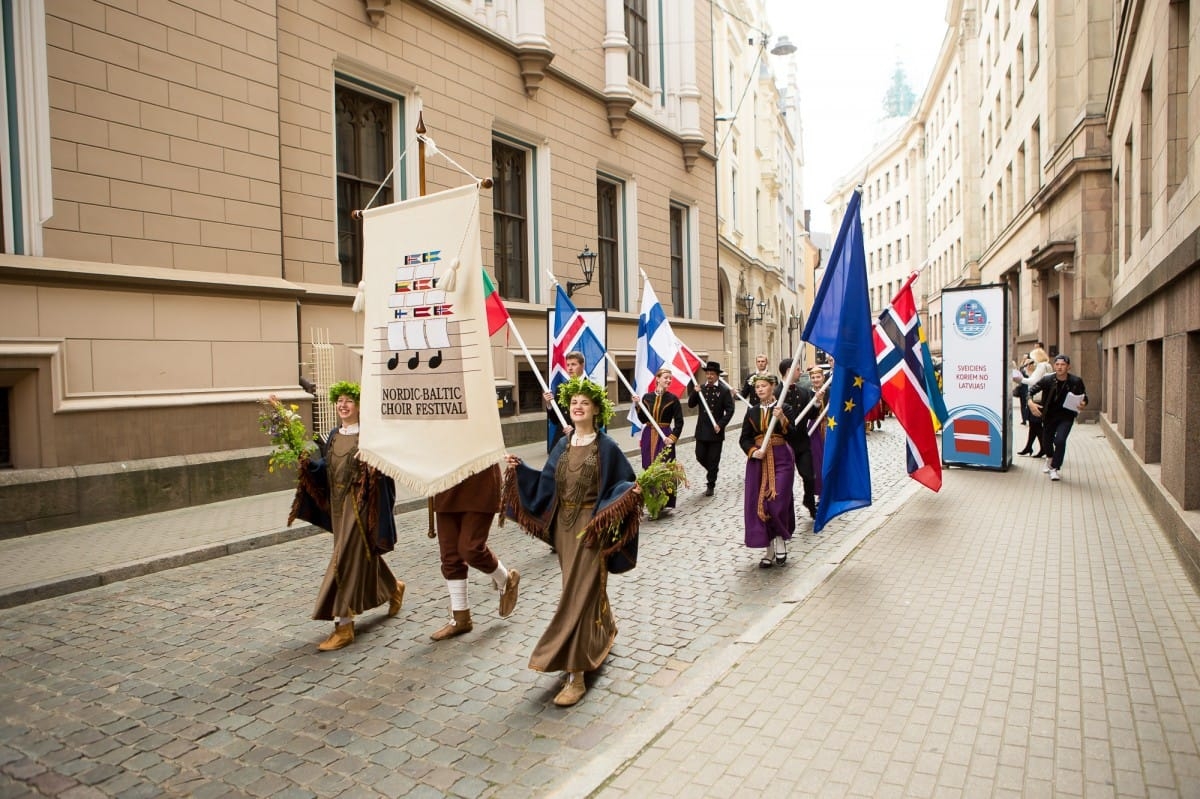 VIII Ziemeļu un Baltijas valstu Dziesmu svētku dalībnieku gājiens