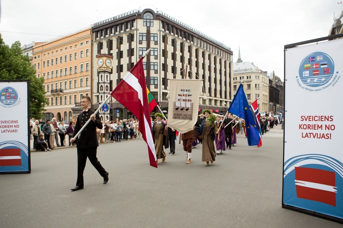 VIII Ziemeļu un Baltijas valstu Dziesmu svētku dalībnieku gājiens