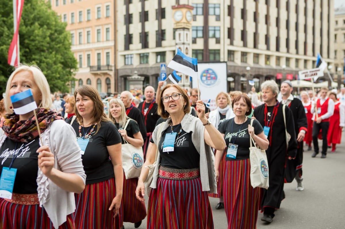 VIII Ziemeļu un Baltijas valstu Dziesmu svētku dalībnieku gājiens