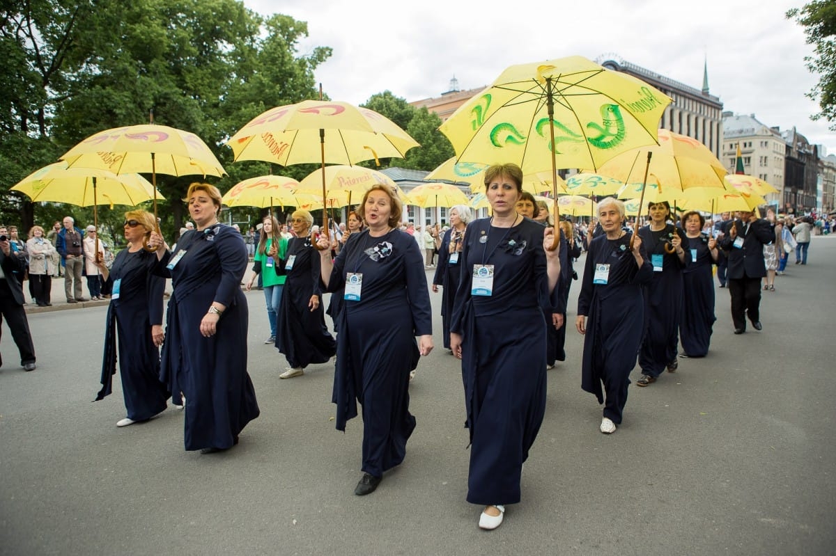 VIII Ziemeļu un Baltijas valstu Dziesmu svētku dalībnieku gājiens