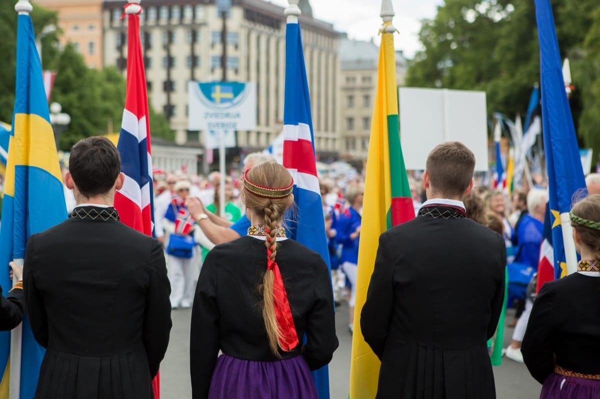 VIII Ziemeļu un Baltijas valstu Dziesmu svētku dalībnieku gājiens