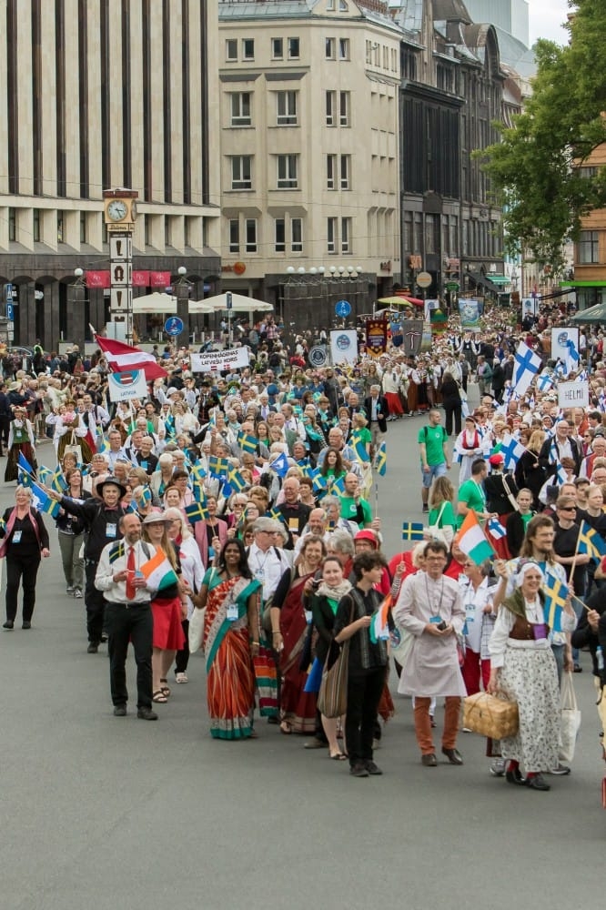 VIII Ziemeļu un Baltijas valstu Dziesmu svētku dalībnieku gājiens