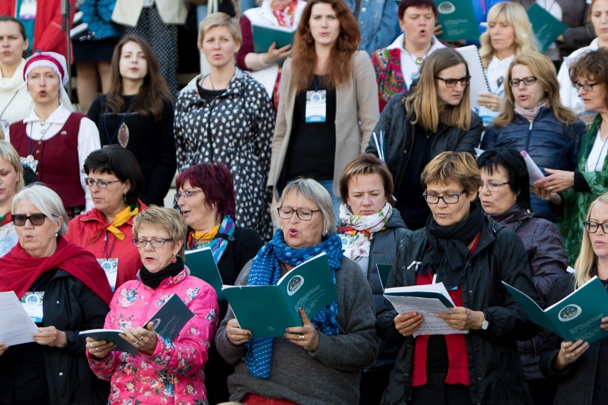 VIII Ziemeļu un Baltijas valstu Dziesmu svētku Noslēguma koncerta mēģinājums