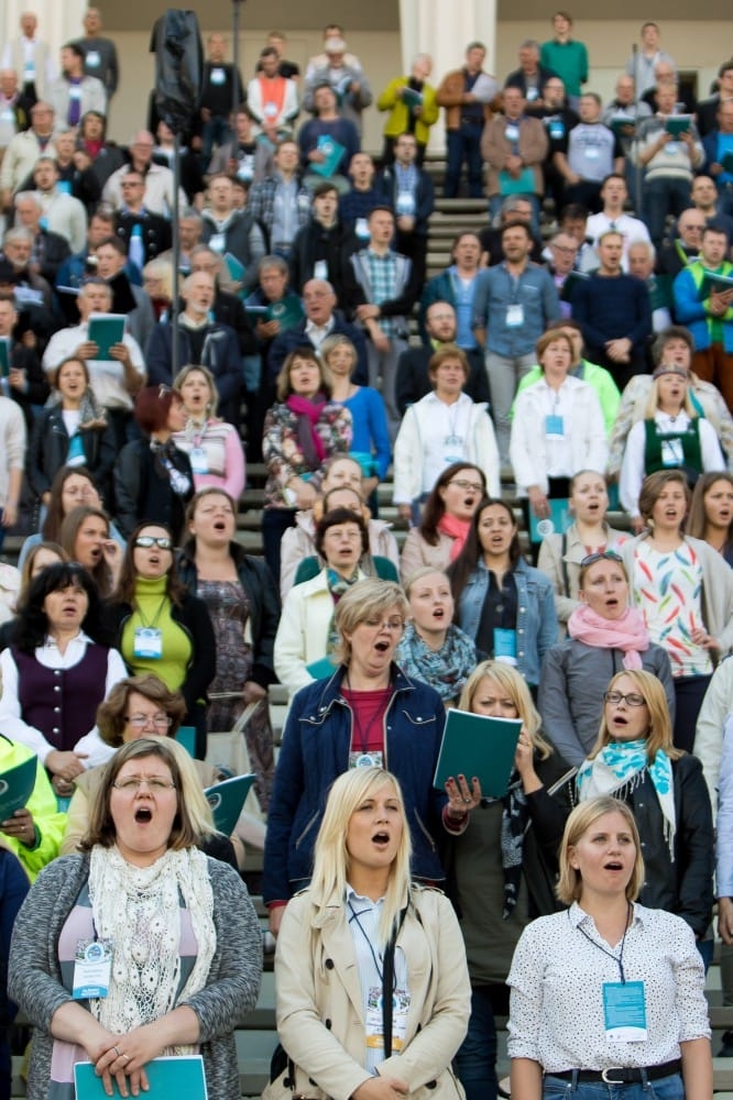 VIII Ziemeļu un Baltijas valstu Dziesmu svētku Noslēguma koncerta mēģinājums