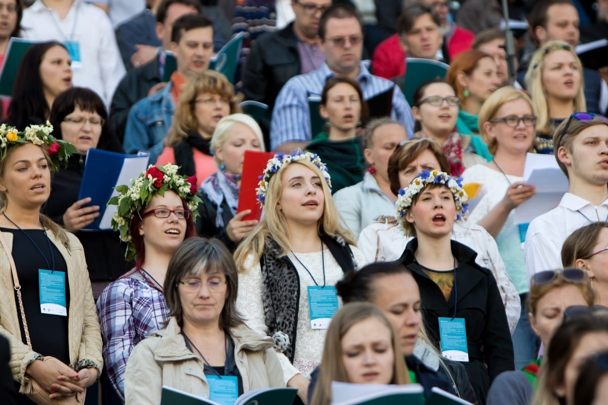 VIII Ziemeļu un Baltijas valstu Dziesmu svētku Noslēguma koncerta mēģinājums