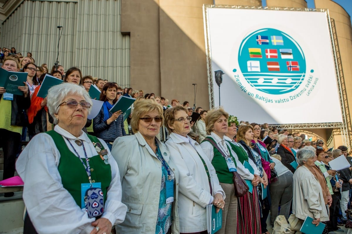 VIII Ziemeļu un Baltijas valstu Dziesmu svētku Noslēguma koncerta mēģinājums