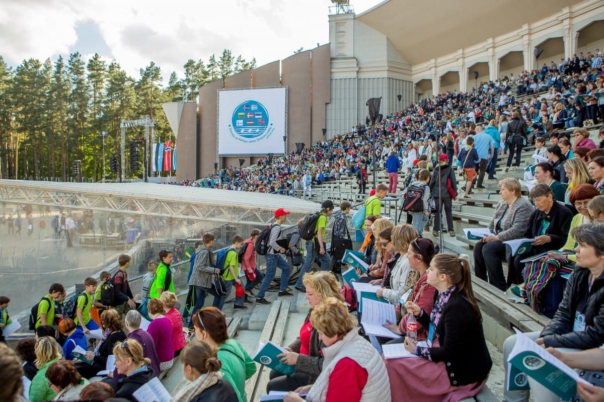 VIII Ziemeļu un Baltijas valstu Dziesmu svētku Noslēguma koncerta mēģinājums