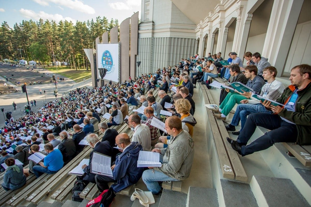 VIII Ziemeļu un Baltijas valstu Dziesmu svētku Noslēguma koncerta mēģinājums