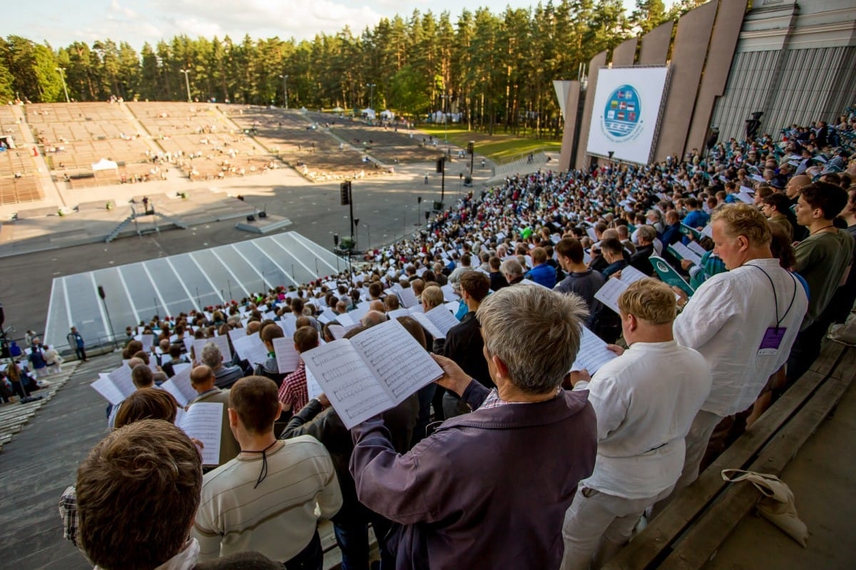 VIII Ziemeļu un Baltijas valstu Dziesmu svētku Noslēguma koncerta mēģinājums