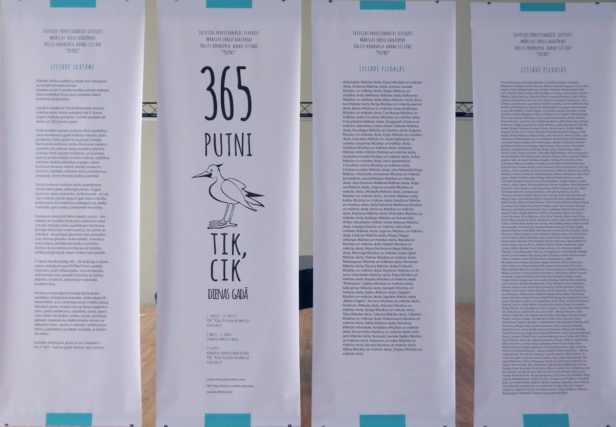 Latvijas mākslas skolu audzēkņu izstāde “365 putni”