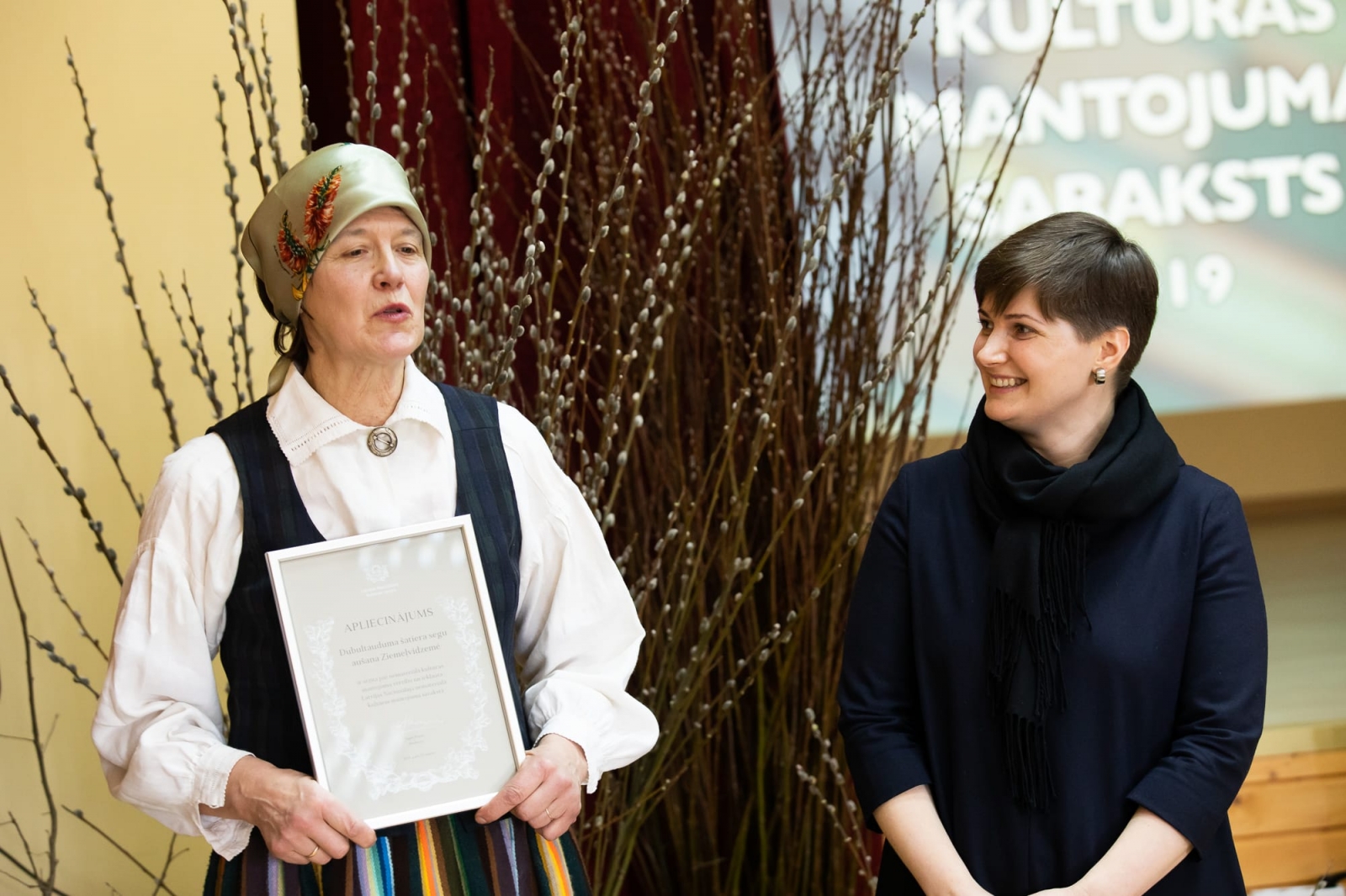 Apliecinājumu par vērtību iekļaušanu Latvijas Nacionālā nemateriālā kultūras mantojuma sarakstā pasniegšanas pasākums 2019
