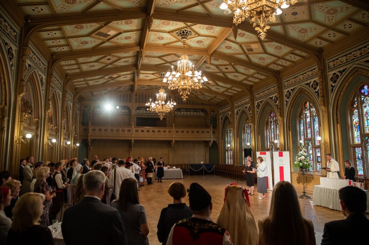 Kultūras ministrijas un Latvijas Nacionālā kultūras centra rīkota pieņemšana par godu IX Starptautiskajam tautas deju festivāla