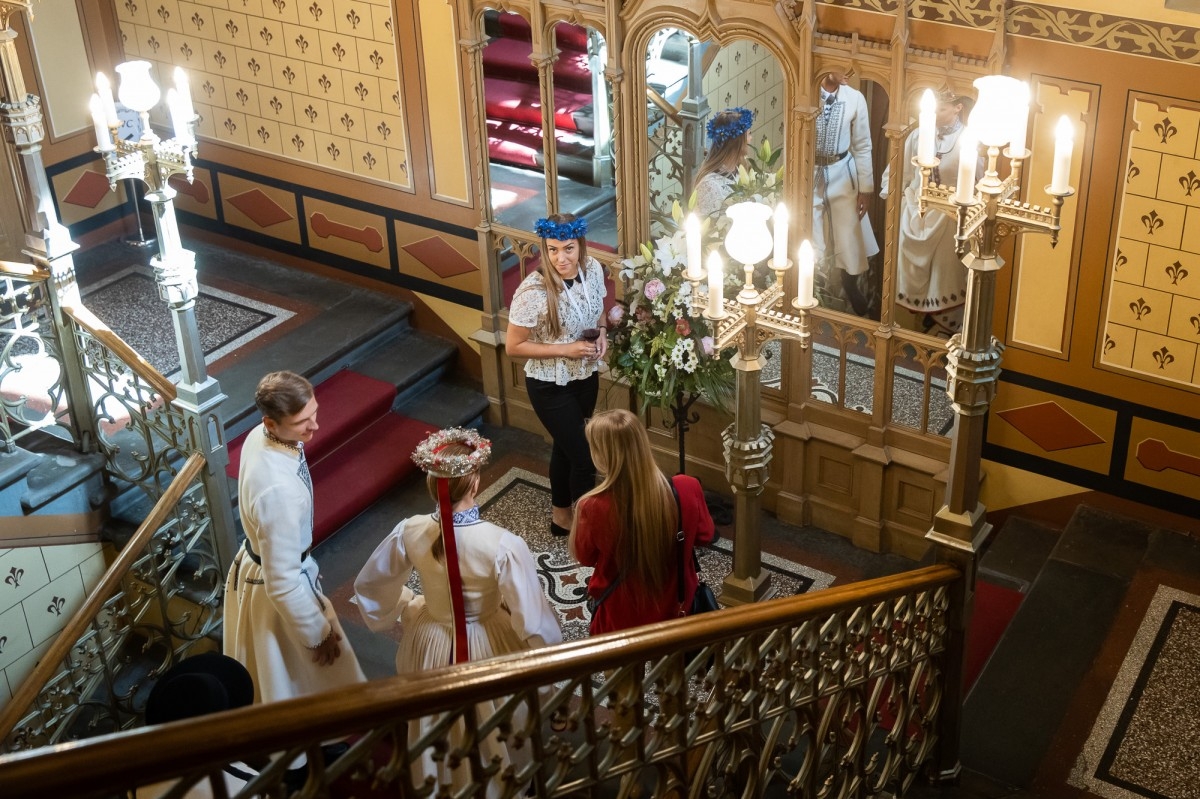 Kultūras ministrijas un Latvijas Nacionālā kultūras centra rīkota pieņemšana par godu IX Starptautiskajam tautas deju festivāla