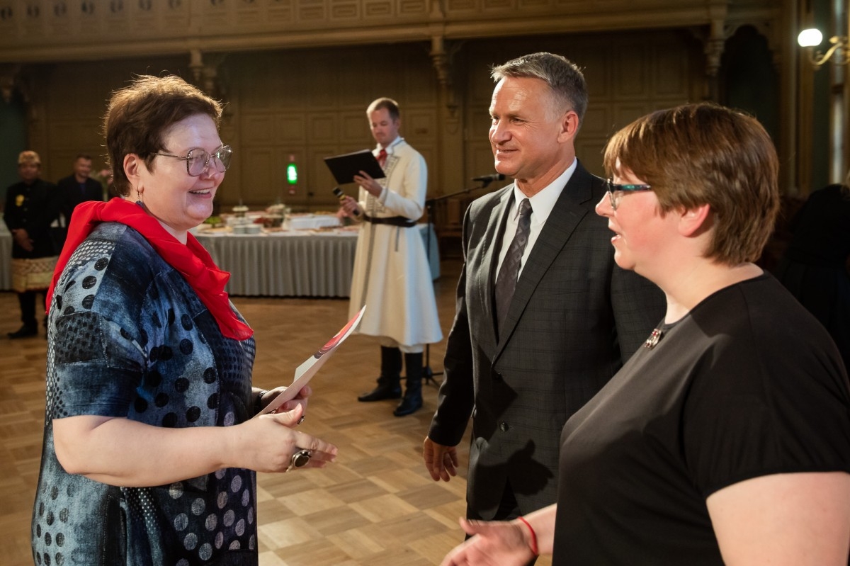 Kultūras ministrijas un Latvijas Nacionālā kultūras centra rīkota pieņemšana par godu IX Starptautiskajam tautas deju festivāla