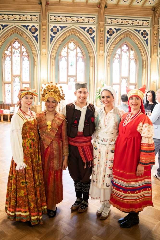Kultūras ministrijas un Latvijas Nacionālā kultūras centra rīkota pieņemšana par godu IX Starptautiskajam tautas deju festivāla