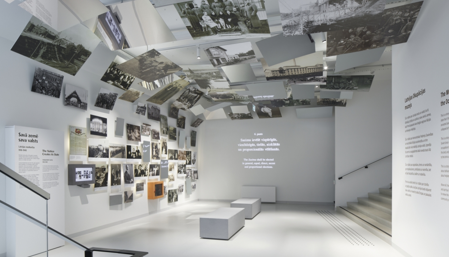 Latvijas Okupācijas muzeja ekspozīcija, dizaina birojs “H2E”. Publicitātes foto